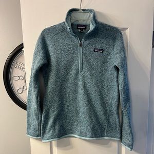 Patagonia teal 1/4 zip fleece size M